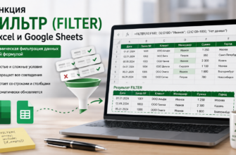Функция ФИЛЬТР (FILTER) в Excel и Google Sheets