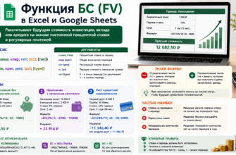 Функция БС (FV) в Excel и Google Sheets