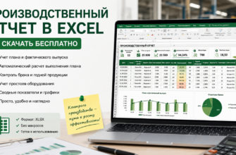 Производственный отчет в Excel — скачать бесплатно шаблон