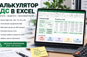 Калькулятор НДС в Excel — скачать бесплатно шаблон